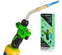 TURBOHEAT High-Intensity Turbo Torch Head with Auto-Igniter - for Propane/MAPP Gas (Cylinder Not Included) - with Rubber Grip for Soldering, Brazing, Welding