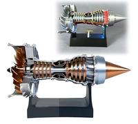 Turbojet Engine Rotatable Model - Adjustable Speed, Mini Scientific Experimental Airplane Jet Engine, Simulation Engine Gift Decor for Adult, Aviation Enthusiast Gift