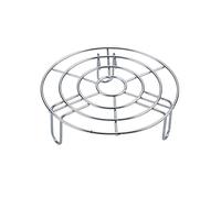 Turbokey Round Cooling Rack for Steaming with Legs Dia 7.1" Heavy Duty Stainless Steel Steamer Rack Grilling Rack Canning Rack Cooling Rack for Baking Canning Cooking (Height 1.8",7.1"/18cm)