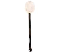 Turbokey Small Fancy Glass 6.1 Inches Teaspoons Transparent Crystal Heat Resistant Stirrers for Espresso Coffee Tea Ice Cream Dessert Cocktail Milkshake Cold Drinks Salt Sugar (Black Handle)