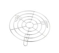 Turbokey Wire Baking Rack for Airfryer/Oven/Sheet Pan with Legs Dia 8.7" Round Cooling Cooking Rack 304 Stainless Steel Barbecue Rack/Carbon Baking Net/Grill/Pan Grate(Height 1.8",8.7"/22cm)