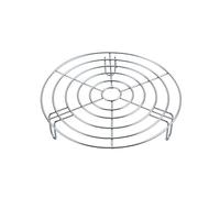 Turbokey Wire Steaming Cooling and Baking Barbecue Rack with Legs Dia 9.4" Stainless Steel Cross Wire for Air Fryer Instant Pot Pressure Cooker Canning Dutch Oven (Height 2.8",9.4"/24cm)