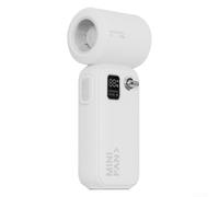 Turbulent Airflow from Our Handheld High Speed Turbo Fan Featuring an Easy to Use Digital Readout & Adjustability (White)