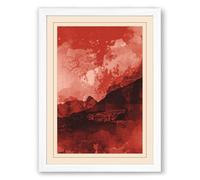 Turbulent Skies Dramatic Framed Wall Art Print A3 (42×29.7cm) White, Wall Decor for Living Room, Bedroom, Office & Home, Ready to Hang, Art Gift