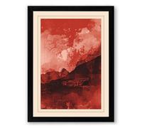 Turbulent Skies Dramatic Framed Wall Art Print A4 (29.7×21cm) Black, Wall Decor for Living Room, Bedroom, Office & Home, Ready to Hang, Art Gift