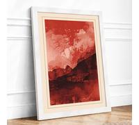 Turbulent Skies Dramatic Framed Wall Art Print A4 White | Ready to Hang, Premium Gi Paper, Fade-Resistant Inks, Securely Packaged, UK Made