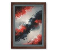 Turbulent Skies Modern Framed Wall Art Print A1 (84.1×59.4cm) Walnut, Wall Decor for Living Room, Bedroom, Office & Home, Ready to Hang, Art Gift