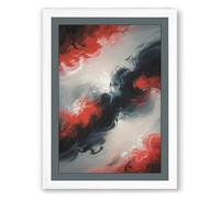 Turbulent Skies Modern Framed Wall Art Print A1 (84.1×59.4cm) White, Wall Decor for Living Room, Bedroom, Office & Home, Ready to Hang, Art Gift