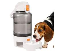 Turchongeco 50oz Outdoor Dog Water Bottle - Leakproof Pet & Human Water Dispenser with Handle, Portable for Travel, Hiking, Camping, Beach - Must-Have BPA-Free Gear for Active Dogs (White)