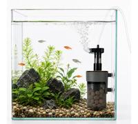 Turchongeco Aquarium Filter Air-Driven Fish Tank Sponge Filter with Ceramic Balls for 15-40 Gal Ultra Quiet Aeration & Water Circulation for Breeding Fry Betta Shrimp Fish Tank (Medium)