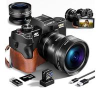 Ture 48MP&4K Digital Cameras for Photography with WiFi & App Control, Vlogging for YouTube with Bag,Compact Travel Camera,Perfect for Entry-Level Users and Beginners with Macro&Wide Lens-32GB Card