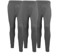 Turebuy® Pack of 3 Charcoal Thermal Trousers Long Johns Bottom Base Layer for Winter Extreme Hot Brushed Inside Ultra Soft Leggings Pants Extra Large