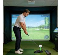 Turf Base for Hitting Mat | Holder with 5 Practice Tees - Golf Tee Practice Holder | for Golfer Simulator Driving Range Hitting Mat Outdoor Indoor