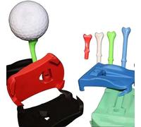 Turf Base V3 Turf Tee for Artificial Turf - Pre-Cut Tee Variety Packs Included, Golf Simulator Tees for Outdoor Indoor Winter Turf, Driving Range & Home Training (Red)