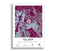 Turf Moor Stadium Map Minimalist A4/A3 Poster Photo Print Framed Gift Burnley (A3 Poster Only)