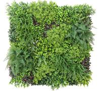 Turfmatic Eden Artificial Green Wall | 1m x 1m High Density Coverage for Gardens, Balconies and Terraces | Realistic and UV-Stabilized Decorative Privacy Panel for Indoor/Outdoor Use.
