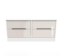 Turin 4 Drawer Bed Box In Kashmir Gloss & White (Ready Assembled)