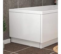 Turin 700mm Gloss White Wooden MDF End Bath Panel for Straight Baths
