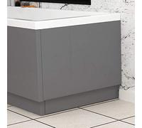 Turin 700mm Indigo Grey Gloss Wooden MDF End Bath Panel for Straight Baths