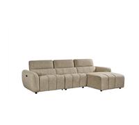 Turin Electric Recliner Sofa Mocha Right Hand