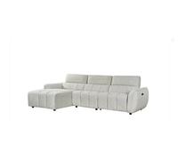 Turin Electric Recliner Sofa Silver Left Hand
