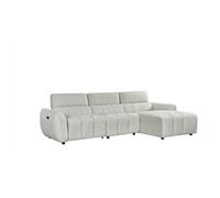 Turin Electric Recliner Sofa Silver Right Hand