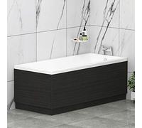 Turin Hale Black MDF Front & End Bath Panel Set with Adjustable Plinth - 1700 and 750mm