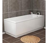 Turin High Gloss White Wooden MDF Front Side & End Bath Panel Set with Adjustable Plinth - 1500 and 700mm
