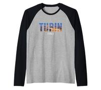 Turin Prefecture Italy City Turin Vintage Italia Turin Raglan Baseball Tee