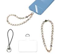 Turkalla Phone Wrist Strap, Marble Beaded Phone Charm with Tether Tab, Hands-Free Wrist Strap for Most Phones