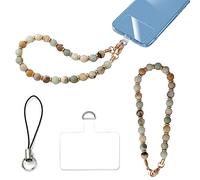 Turkalla Phone Wrist Strap,Marble Beaded Phone Charm with Tether Tab,Phone Lanyard Hands-Free Wrist Strap for Most phones
