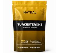 Turkesterone Supplement 5000mg - 120 Caps High Strength - Standardized to 20% Ajuga Turkestanica Extract - for Muscle and Strength - Pure Extract No Additives Or Filler