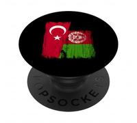 Turkey Afghanistan Half Flag Turkish Afghan Heritage PopSockets Adhesive PopGrip