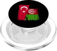 Turkey Afghanistan Half Flag Turkish Afghan Heritage PopSockets PopGrip for MagSafe