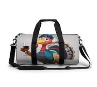 Turkey at Wine Tasting Gym Bag Sport Gym Tote Bag Lightweight Duffle Bag Carry On Weekender Bags for Women Men, white, 17.7in/9in/9in