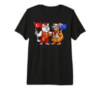 Turkey Australia Flag Turkish Australian Roots Türkiye Premium T-Shirt