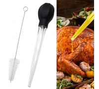 Turkey Baster,Baster for Cooking,Turkey Oil Dropper with Cleaning Brush,Large Turkey Injector Long Turkey Baster for Oiling and Marinating Turkey Beef Fish Meat,Kitchen Gadget for Roasting BBQ