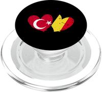 Turkey Belgium Love Heart Turkish Belgian Dual Nationality PopSockets PopGrip for MagSafe