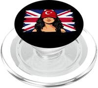 Turkey Britain Flags Women Roots British Turkish Heritage PopSockets PopGrip for MagSafe