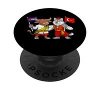 Turkey Cambodia Flag Turkish Cambodian Roots Türkiye PopSockets Adhesive PopGrip