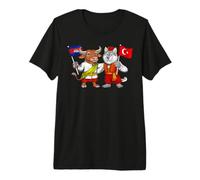 Turkey Cambodia Flag Turkish Cambodian Roots Türkiye Premium T-Shirt