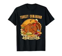 Turkey Coma Est November Funny Thanksgiving Food T-Shirt
