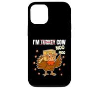 Turkey Cow Moo Head Funny Fall Thanksgiving Men Women Kids Case for iPhone 12/12 Pro
