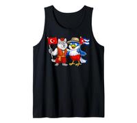Turkey Cuba Flag Turkish Cuban Roots Türkiye Heritage Tank Top
