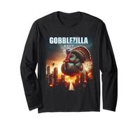 Turkey Day Thanksgiving Gobblezilla Funny Gobble Monster Long Sleeve T-Shirt