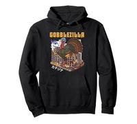 Turkey Day Thanksgiving Gobblezilla Funny Gobble Monster Pullover Hoodie