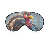 Turkey Decoration Sleeping Mask, Light Blocking Eye Mask, Comfortable and Soft, Eye Cover with Elastic Band, Suitable for Men and Women, Suitable for Travel/Sleeping