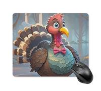 Turkey Decoration Square Mouse Pad Portable Computer Mousepad with Non-Slip Rubber Base 18 * 22cm Ultra-Thin Gaming Mouse Mat for Computer Laptop Office Desk Accessories