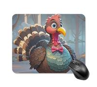 Turkey Decoration Square Mouse Pad Portable Computer Mousepad with Non-Slip Rubber Base 20 * 25cm Ultra-Thin Gaming Mouse Mat for Computer Laptop Office Desk Accessories