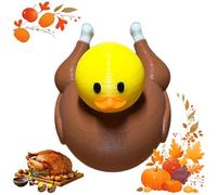 Turkey Ducks Printed on - Thanksgiving Themed Ducks, Fall Table Centerpiece | Christmas Favors for Kids, Adults & Toddlers, Thanksgiving Decorations, Cute d